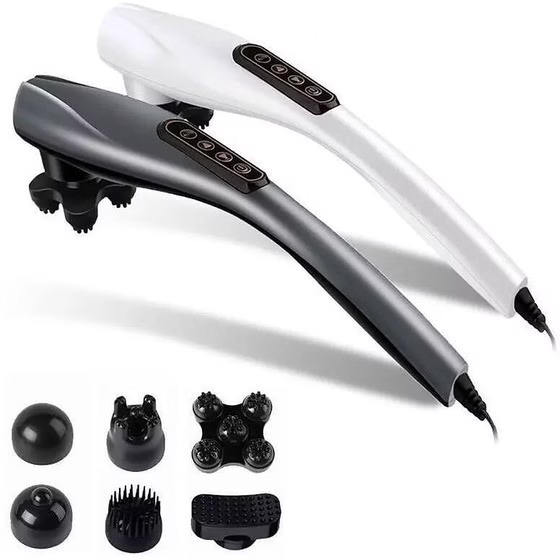 ماساژور دسته بلند 6 سر مدل MAGIC MASSAGER JY-2024B در دو رنگ سفید و مشکی